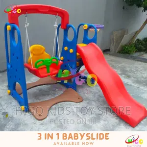 For 1 To 6 Years Old ,3in 2 Slide , Swing With Basketball
