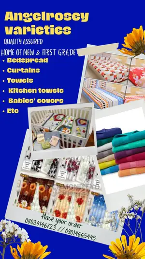 Bedsheets and Kitchen Aprons. Towels, Window Blinds, Etc.