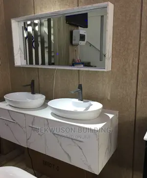 Double Basin Cabinet With Mirror