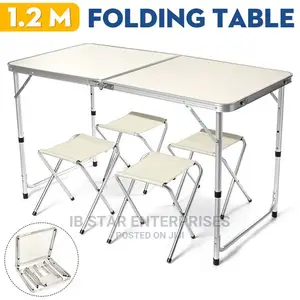 Kid Portable 1.2M Foldable Table Camping Outdoor Four Stools