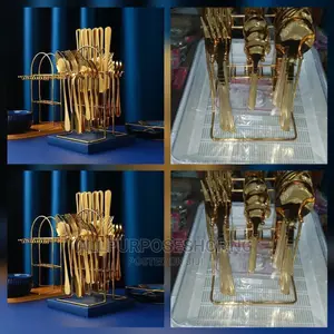25pcs Gold Cutlery Set