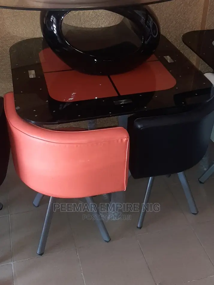 Original Solid Glass Dining Set With 4 Seater