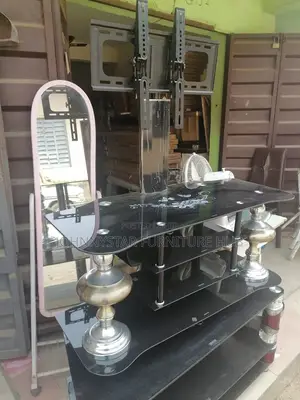 Tempered Glass TV Stands With Hanger