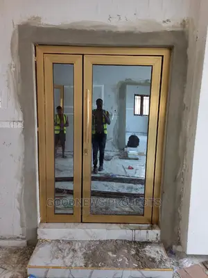 Gold Swing Door With Hinge