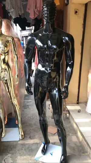 Brand New Huge Male Fobre Glossy Black Male Mannequin