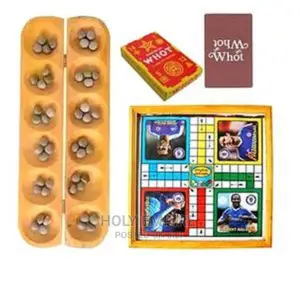 Ludo, Ayo Whot 3 in 1 Board Game