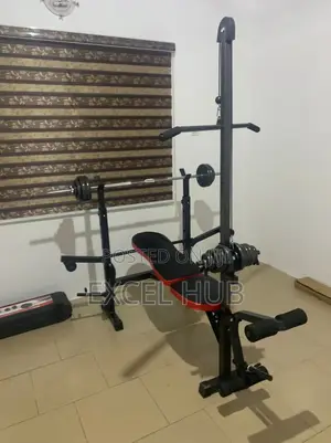 Weight Bench With Latpull and 50kg Rd Black