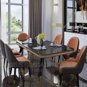 Imported Luxury Marble Dinning Table and 6 Chairs