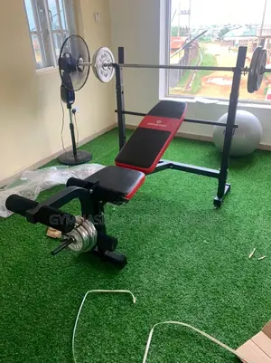 Weight Lifting Bench With Weight Redblack