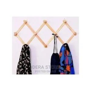 Collapsible Wooden Wall Bag Cloth Cap Wig Hair Sponge