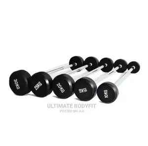 Brand New Rubber Barbell Straight Curl