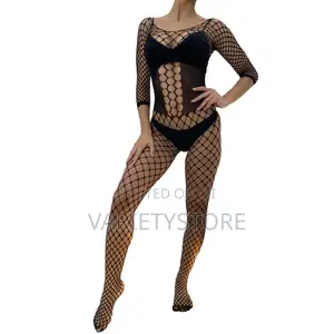 Black Sexy Bodystockings Women Fishnet Open Crotch