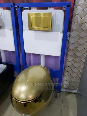 Quality EGG Shaped Golden Color Water Closet.