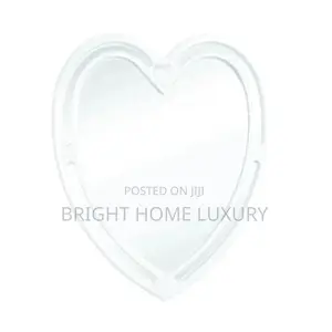 Decorative Heart Mirror (White)