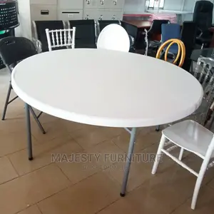 Round Table and Gold Chairs