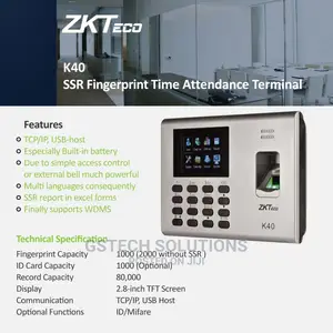 Zkteco Access Control and Attendance Device