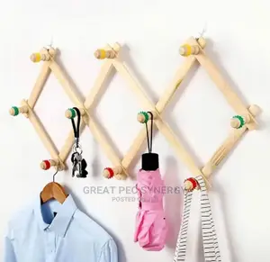 Wooden Hanger For Clothes, Hats And Bags.