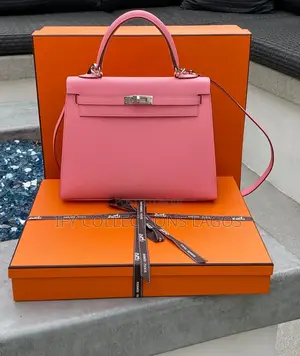 Hermes Designer Women's Pink Leather Handbag.