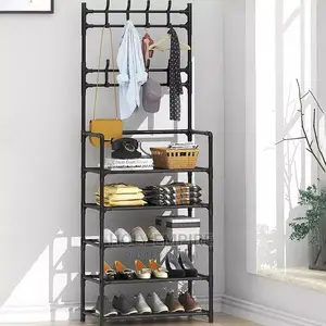 5 Tiers Shoe Rack Metal Standing Shoe Rack Storage Shelf