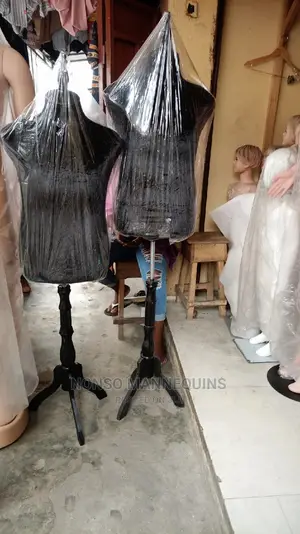 Male Black Body With Wooden Head and Leg Male Dressform