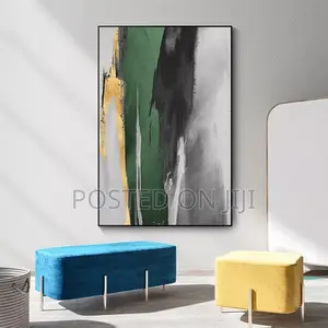 Abstract Modern Green and Gold Foil Art Canvas Prints