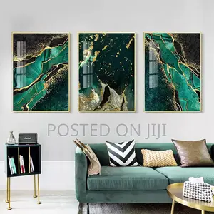 Golden Green Agate Light Luxury Canvas Poster
