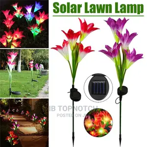 Colorful Solar Flower Light Red+Purple