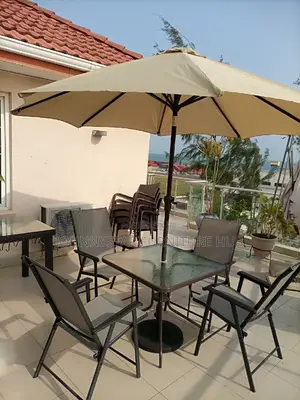 Supermax Turkish Outdoor Table With Unbrella and 4 Chairs