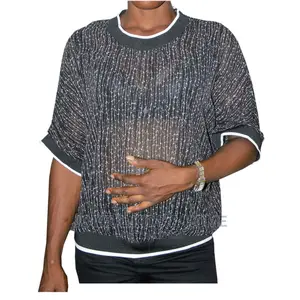 Ladies Short Sleeve Ladies Top -Black