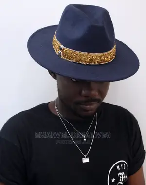 2024 Classical Fedora Hat With Blings Band for Unisex