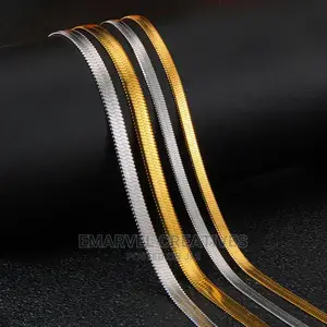 2024 Classic Men Necklace Width 3 to 7 MM Stainless Steel