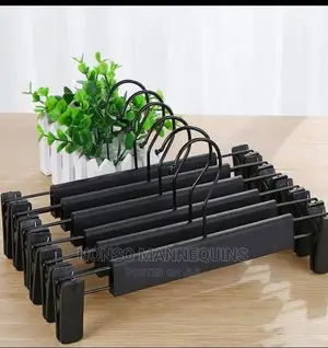 Black Clip Hangers For Trousers And Skirts
