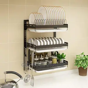 3 Layers Wall Mounted Dish Rack And Drainer