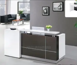 White and Grey Reception Desk Size 1.8meters