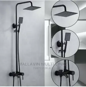 Square Black Shower Mixers