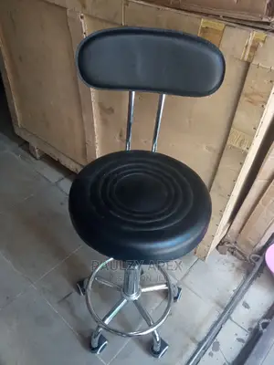 Doctors Stool With Back-rest. Stainless Leg