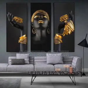 Black African Woman Holding Jeweries