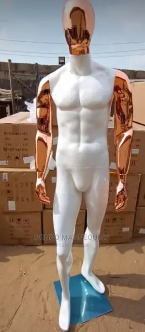 Male Huge Fibre Rose Gold and White Display Mannequins