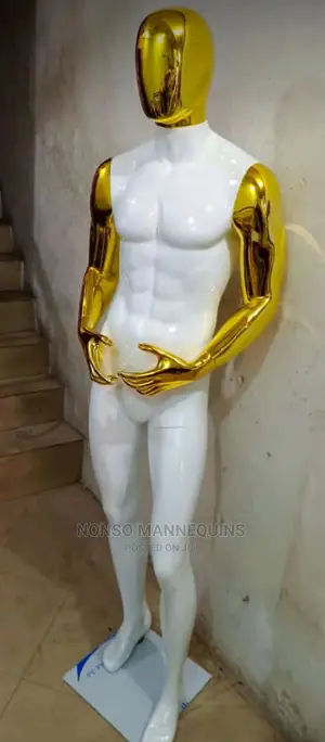 Gold and White Colour Body Mixture Male Mannequin
