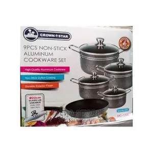 Master Chef 9pcs Non Stick Aluminium Cooking Pots With Pan