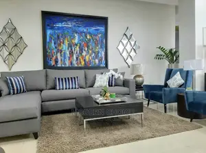Set of L-Shaped Sofa With a Single Seater Accent Chair