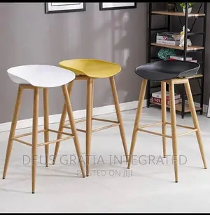 Unique Bar Stool With Wooden Leg