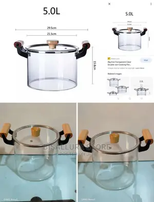 Cooking Glass Pot- 5 Litres