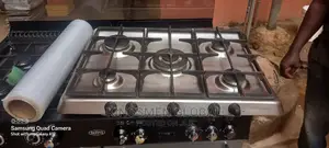Heavy-Duty Built-in Cabinet/Table Top 5 Burner Gas Cooker