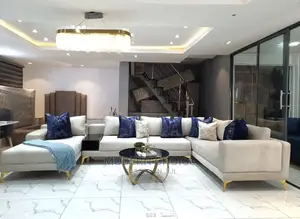 L-Shaped Sofa With One Accent Chair
