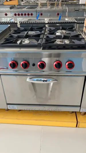 4 Burner Gas Cooker With Oven Industrial Kitchen