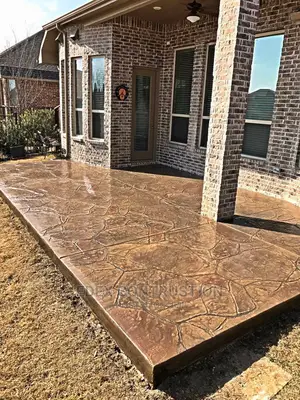 Swimming Pool and Stamped Floor