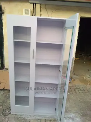 White Wood Shelves With HDF