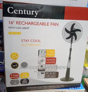 Century 16inchs Rechargeable Standing Fan