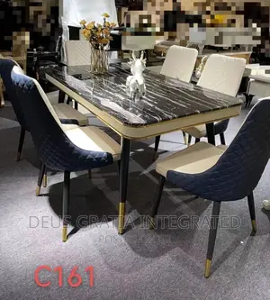 Marble Dinning Table and 6 Chairs